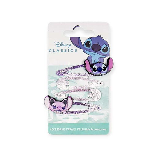 Picture of STITCH CLICK CLACK CLIPS GLITTER 4 PACK